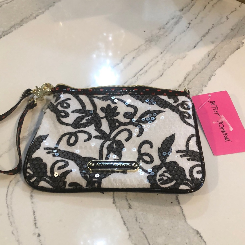 Betsey Johnson Sequined Wristlet